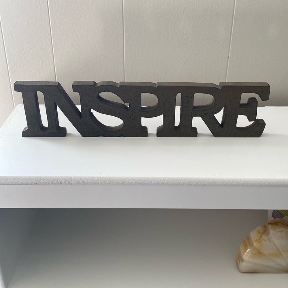 “INSPIRE” WALL HANGING OR STAND UP ON A SHELF DECORATION